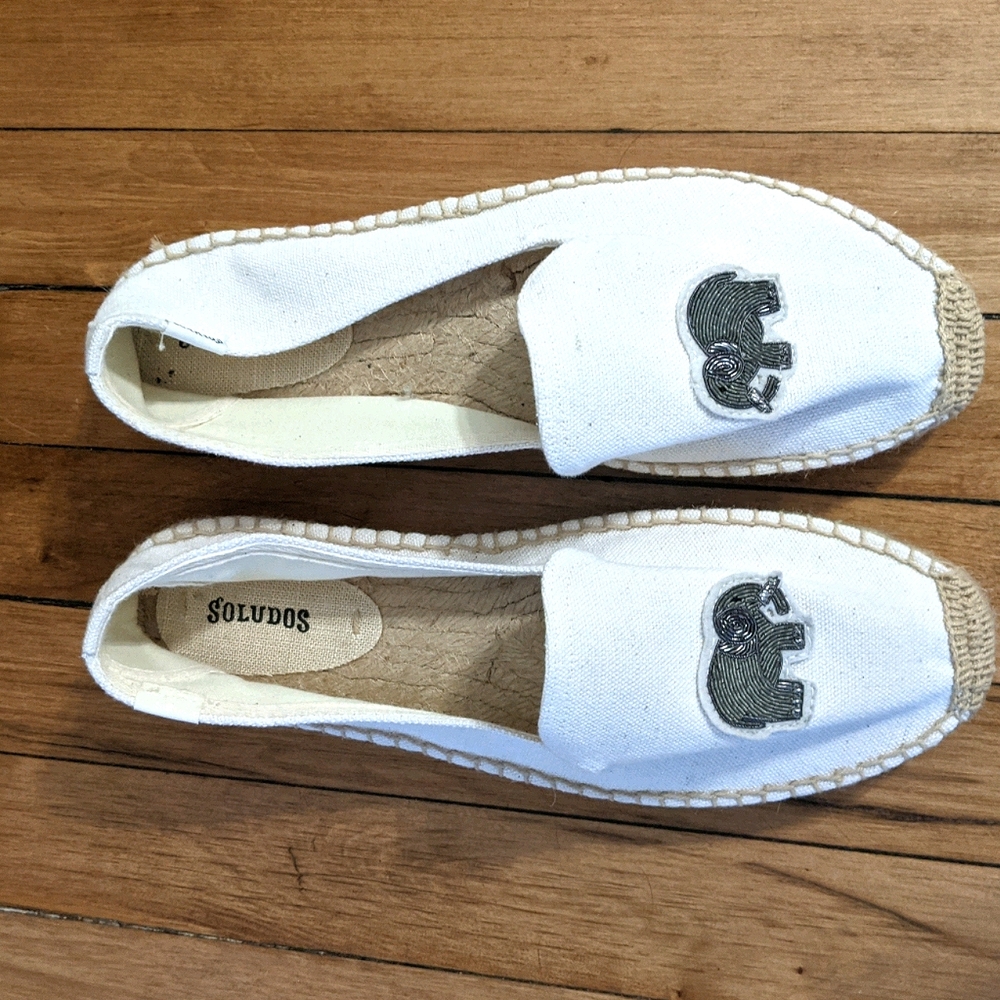 NEW Soludos  Platform Smoking Slipper Espadrilles